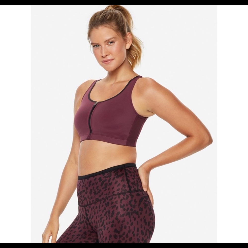 Zip Front Sports Bra